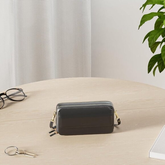 RFID Crossbody Wallet Wristlet Purse with Phone Pocket For Women Vegan Leather - Picture 2 of 8